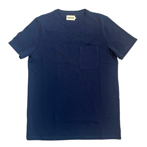 Taylor Stitch Heavy Bag Pocket Tee Navy T-Shirt Size 38 Cotton Short Sleeve - Picture 3 of 7
